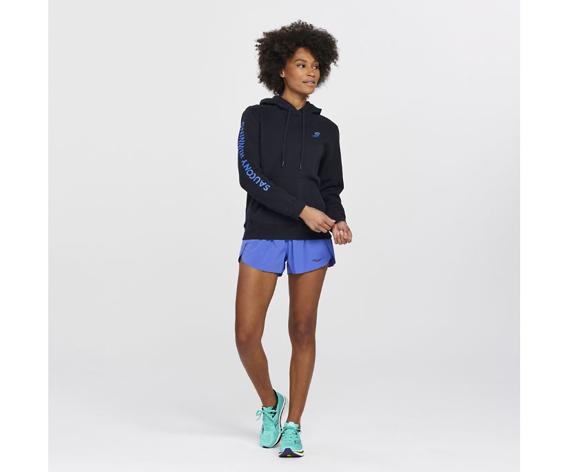 Saucony Rested Hoodie Kadın Üstler Siyah | 8EW5QT1