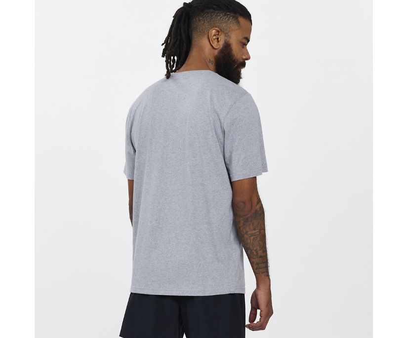 Saucony Rested T-Shirt Erkek Üstler Açık Gri | PWWCUX1