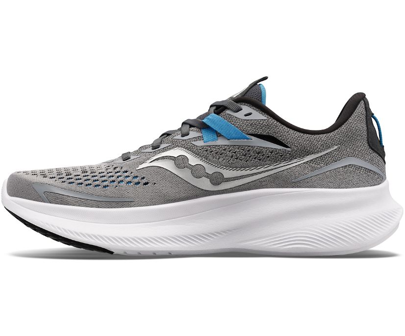 Saucony Ride 15 Geniş Erkek Ayakkabı Gri Mavi | 61UI15R