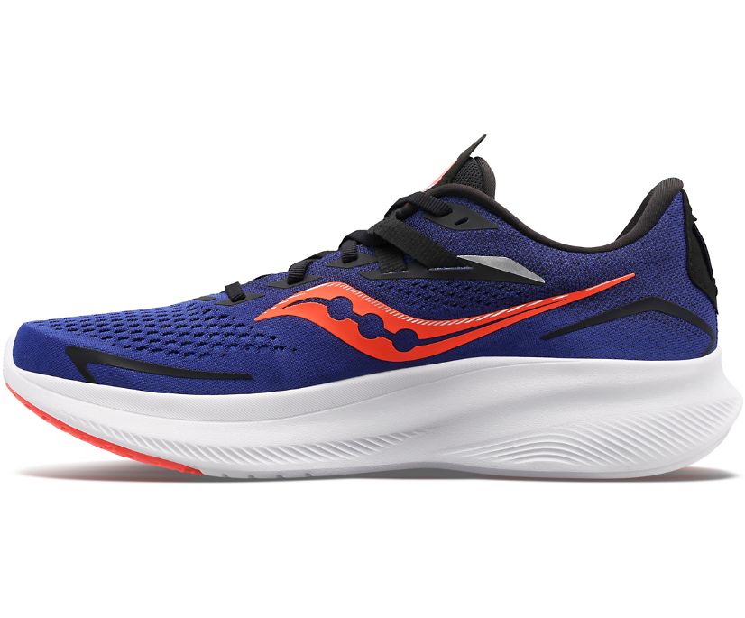 Saucony Ride 15 Geniş Erkek Ayakkabı Mavi Kırmızı | D9DSA2R