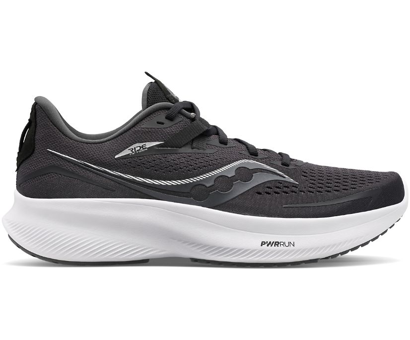 Saucony Ride 15 Geniş Erkek Ayakkabı Siyah Beyaz | Q1UDBZO