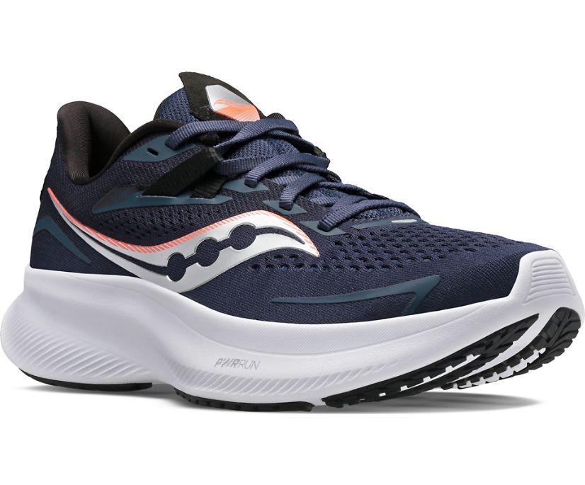 Saucony Ride 15 Kadın Koşu Ayakkabısı Lacivert Gümüş | 3GGEY47