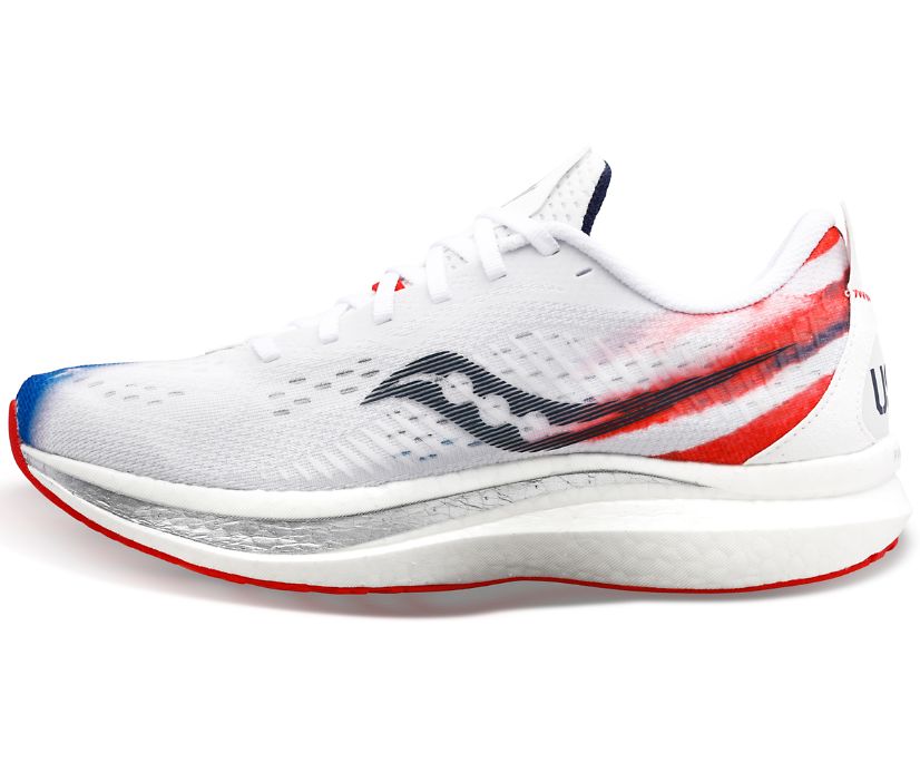 Saucony Stars & Stripes Endorphin Speed 2 Erkek Koşu Ayakkabısı Kırmızı Beyaz Mavi | HN0AB96