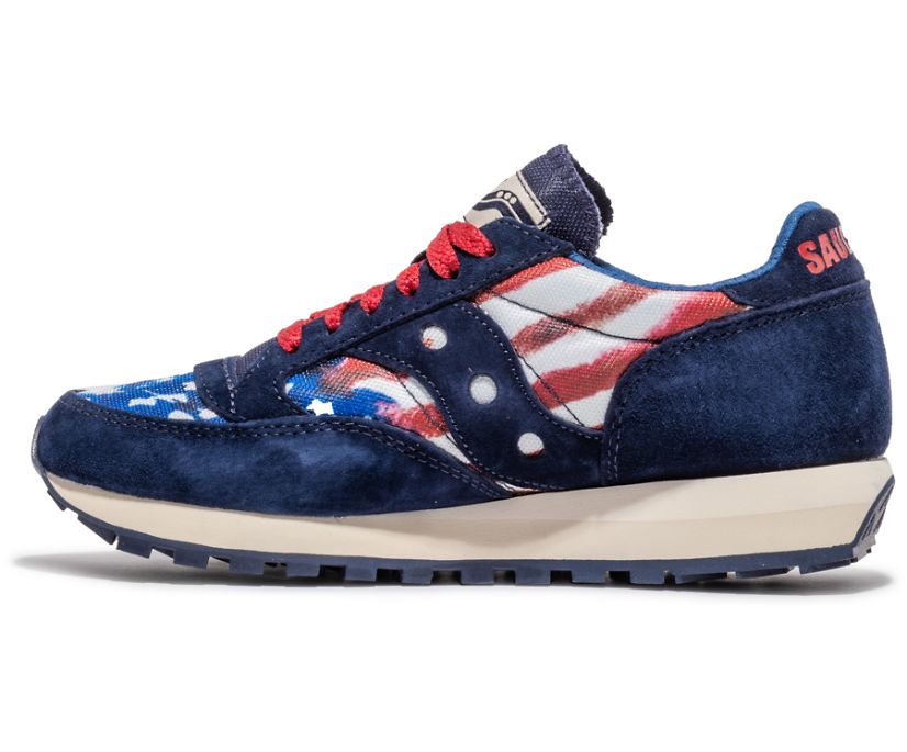 Saucony Stars & Stripes Jazz 81 Kadın Ayakkabı Kırmızı Beyaz Mavi | LNAM7J4