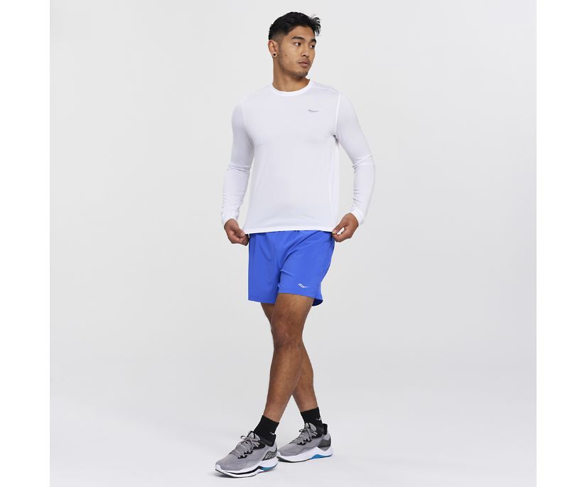 Saucony Stopwatch Long Sleeve Erkek Üstler Beyaz | ESHOZVJ