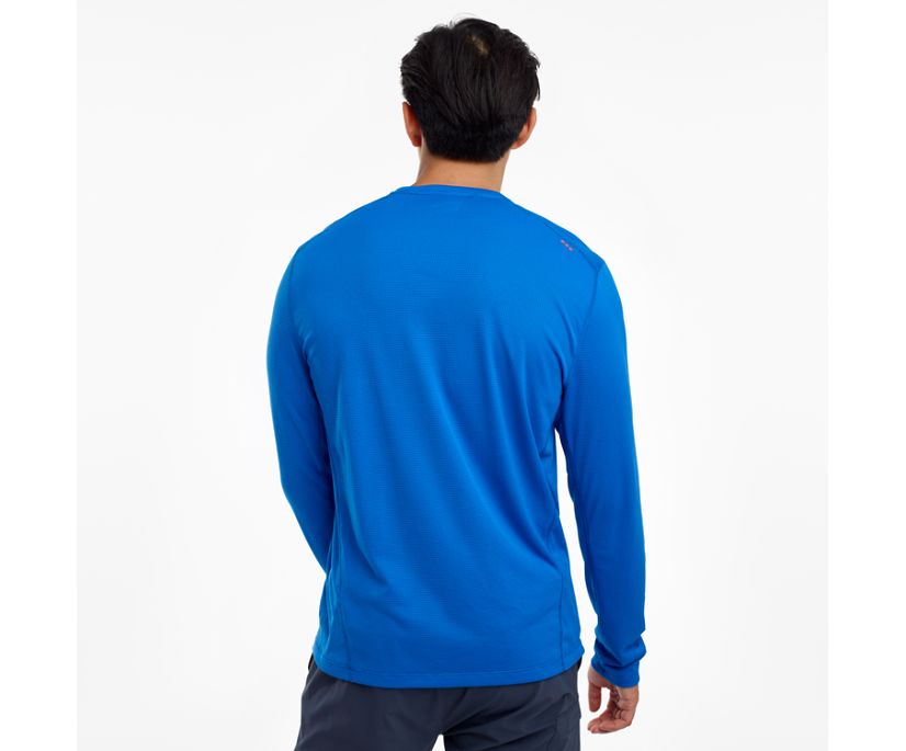 Saucony Stopwatch Long Sleeve Erkek Üstler Mavi | MH4JAAZ