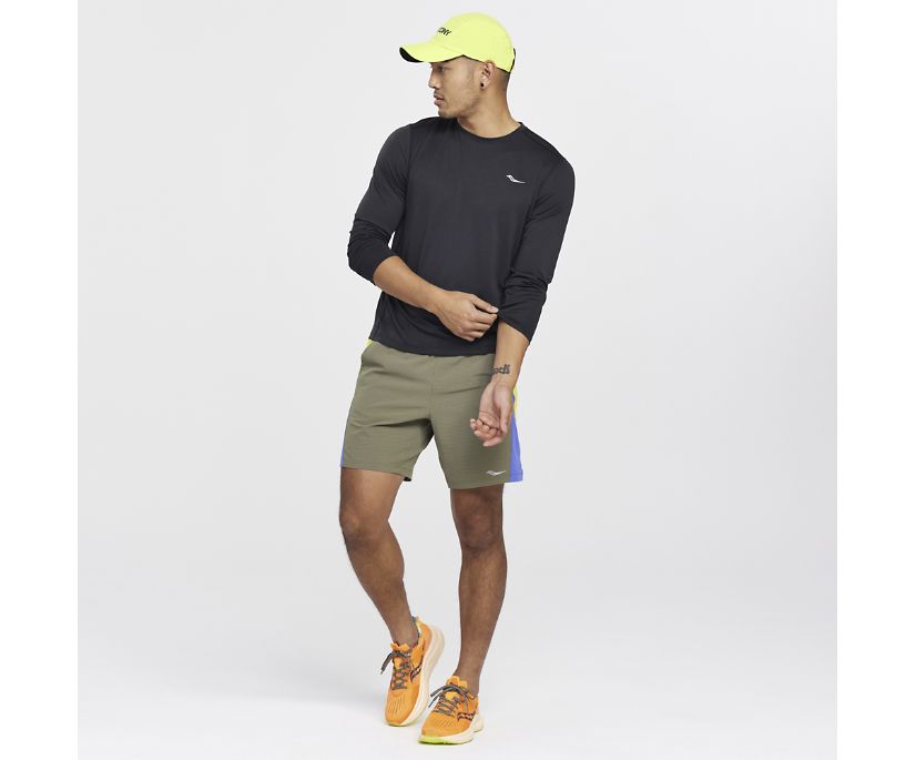 Saucony Stopwatch Long Sleeve Erkek Üstler Siyah | RBOOFUG