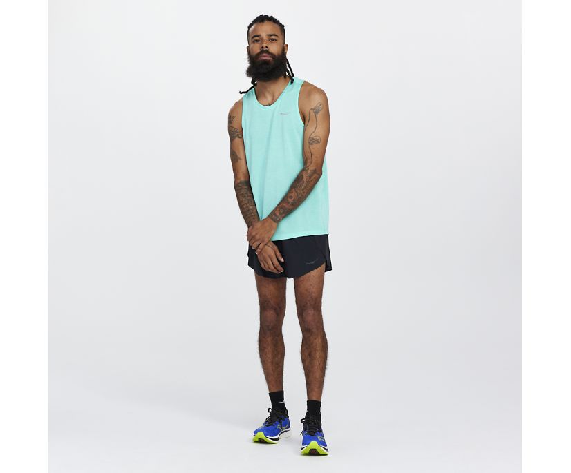 Saucony Stopwatch Singlet Erkek Üstler Nane | S72FDU1