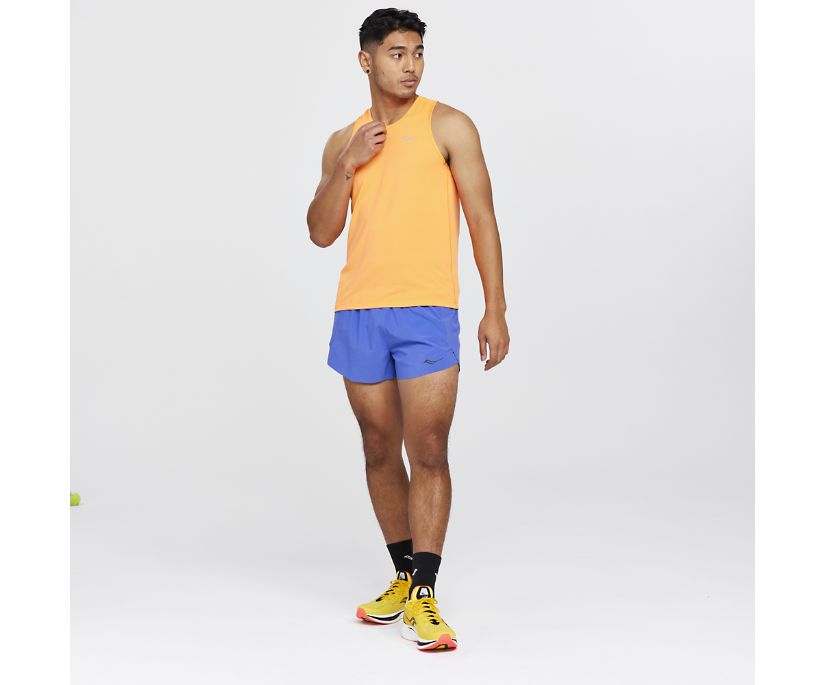 Saucony Stopwatch Singlet Erkek Üstler Turuncu | NDZXTXH