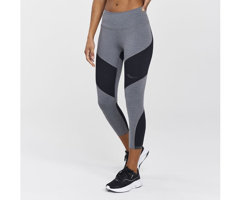 Saucony Time Trial Crop Tight Kadın Pantolon Koyu Gri | UIV1WBH