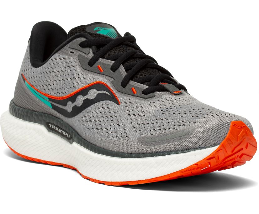 Saucony Triumph 19 Erkek Koşu Ayakkabısı Gri Kırmızı | QIJNOZM