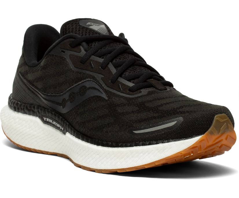 Saucony Triumph 19 Erkek Yürüyüş Ayakkabısı Siyah Gümüş | 5RAF8VM