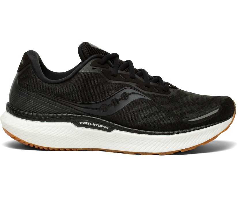 Saucony Triumph 19 Erkek Yürüyüş Ayakkabısı Siyah Gümüş | 5RAF8VM