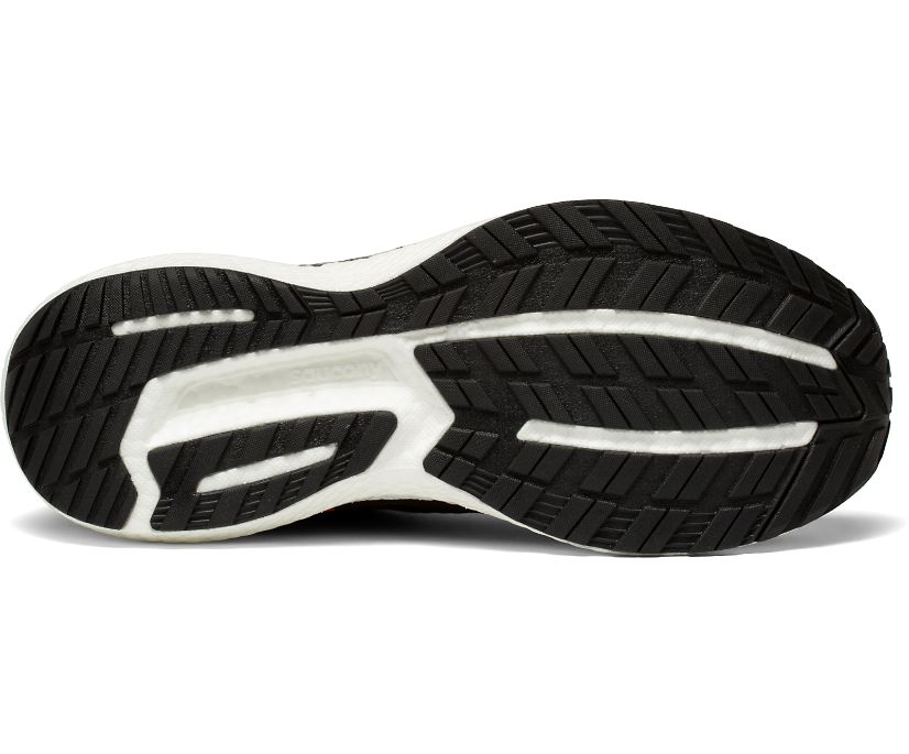 Saucony Triumph 19 Geniş Erkek Yürüyüş Ayakkabısı Siyah Beyaz | 87E7IIY