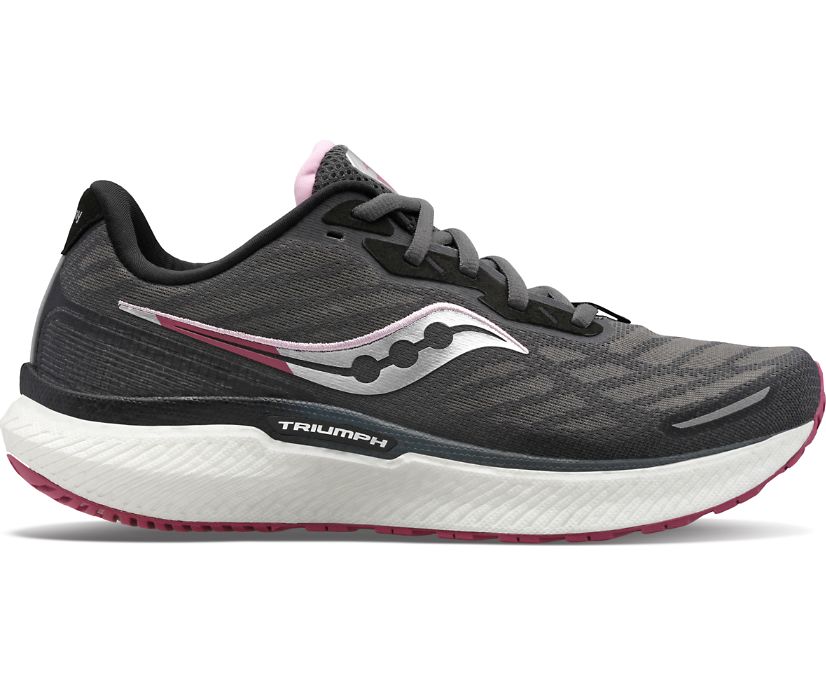 Saucony Triumph 19 Kadın Koşu Ayakkabısı Koyu Gri Bordo | 346KRM1