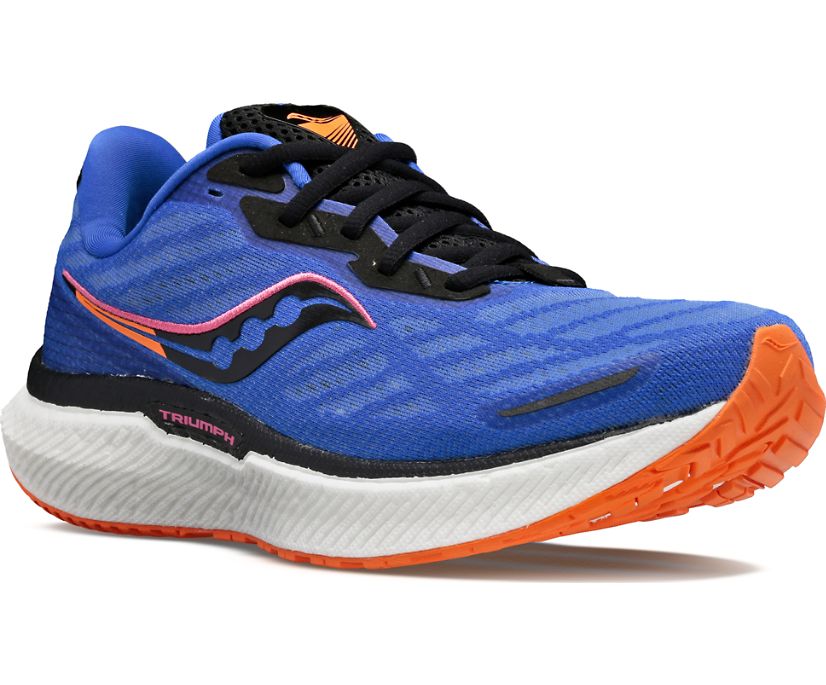 Saucony Triumph 19 Kadın Koşu Ayakkabısı Mavi Turuncu | FD1N5XH