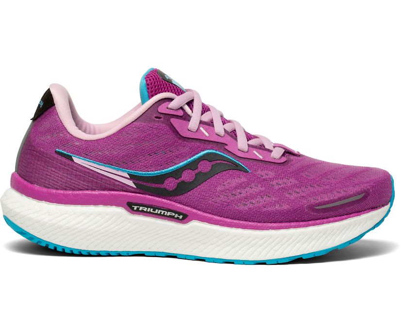 Saucony Triumph 19 Kadın Koşu Ayakkabısı Mor Mavi | SYNPU2D