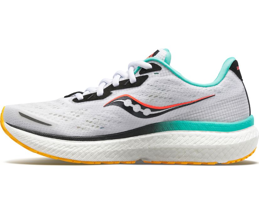 Saucony Triumph 19 Kadın Koşu Ayakkabısı Beyaz Turuncu | W7I6DJC