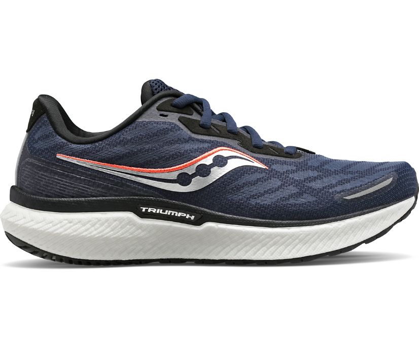 Saucony Triumph 19 Kadın Yürüyüş Ayakkabısı Lacivert Gümüş | PZZ1W5W