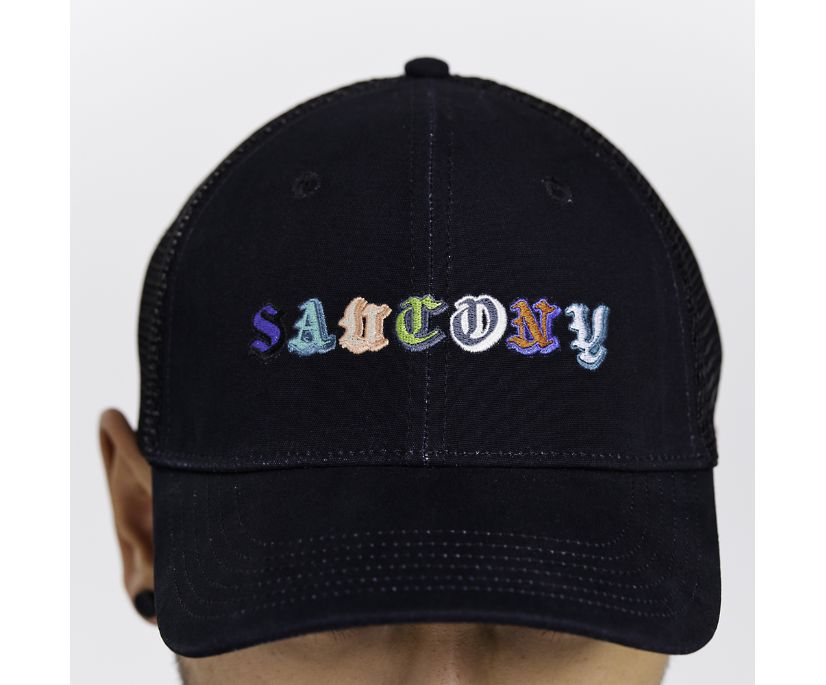 Saucony Trucker Hat Erkek Şapkalar Siyah | YTA5F9P