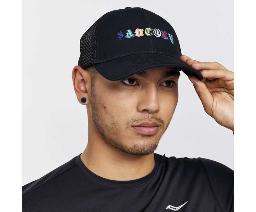 Saucony Trucker Hat Erkek Şapkalar Siyah | YTA5F9P