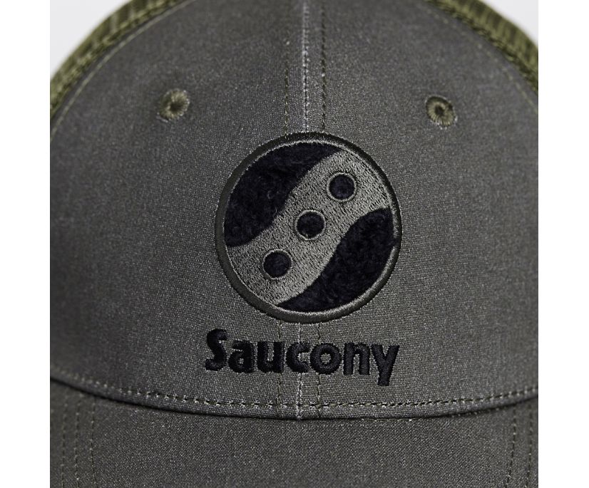 Saucony Trucker Hat Erkek Şapkalar Zeytin Yeşili | IQUEE42