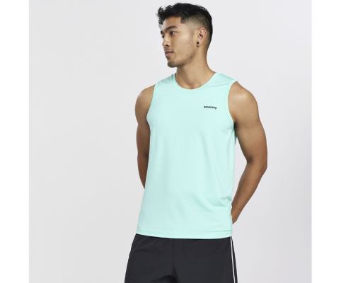 Saucony Dash Tank Erkek Üstler Nane | M3LJF6E