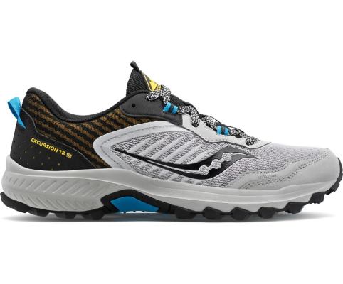 Saucony Excursion TR15 Geniş Erkek Koşu Ayakkabısı Siyah Gri | 5E5CF0N