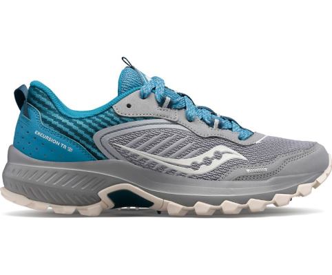 Saucony Excursion TR15 Geniş Kadın Yürüyüş Ayakkabısı Gri Mavi | TCZBKE8