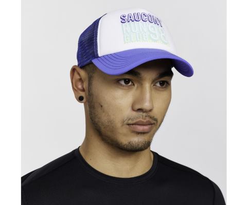 Saucony Foamie Trucker Hat Erkek Şapkalar Mavi | QFHS59Q