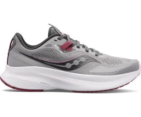 Saucony Guide 15 Geniş Kadın Ayakkabı Gri Bordo | 0YA6VHR