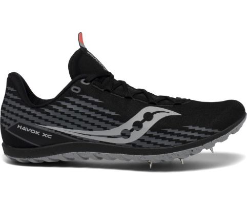 Saucony Havok XC 3 Düz Erkek Koşu Ayakkabısı Siyah | 85TD1JB