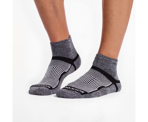 Saucony Inferno Quarter 3-Pack Socks Erkek Çorap Siyah Beyaz | N59PLA9