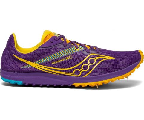 Saucony Kilkenny XC9 Düz Kadın Koşu Ayakkabısı Mor Sarı | CBGLJ61