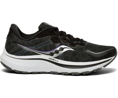 Saucony Omni 20 Geniş Kadın Ayakkabı Siyah Beyaz | GCUC64P