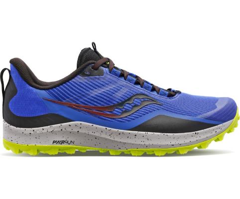 Saucony Peregrine 12 Erkek Yürüyüş Ayakkabısı Mavi Sarı | TAN9HTV