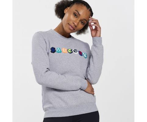 Saucony Rested Crewneck Kadın Üstler Açık Gri | 7TMGO2P