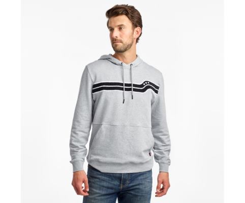 Saucony Rested Hoodie Erkek Üstler Açık Gri | RWZ5WSE