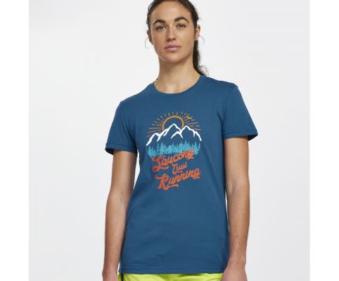 Saucony Rested T-Shirt Kadın Üstler Lacivert | UKI5B6N