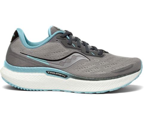 Saucony Triumph 19 Kadın Koşu Ayakkabısı Gri Açık Mavi | GGYM888